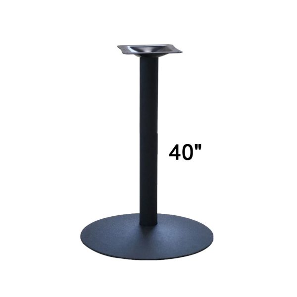 Round table base that is bar height available in different sizes.