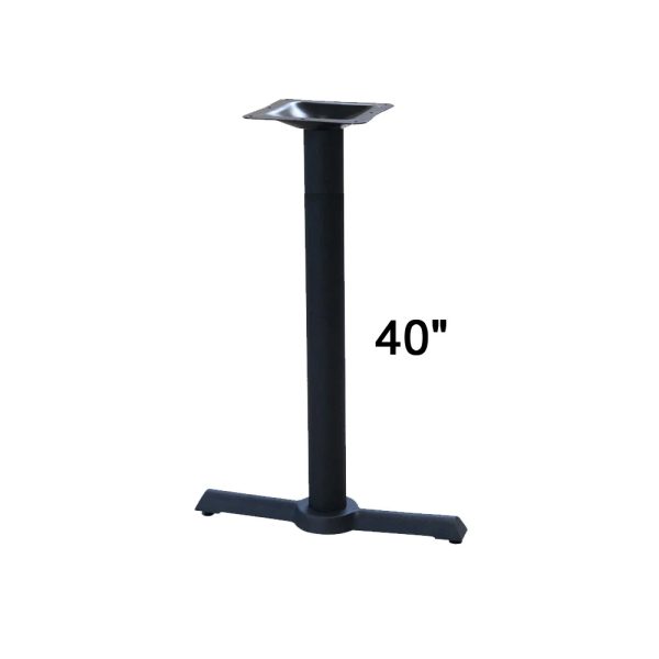 Bar height black single table base