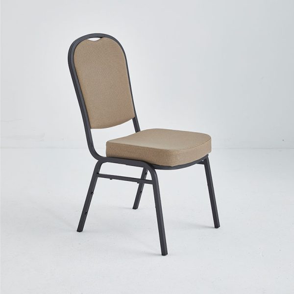 Banquet stacking chair with kaki fabric