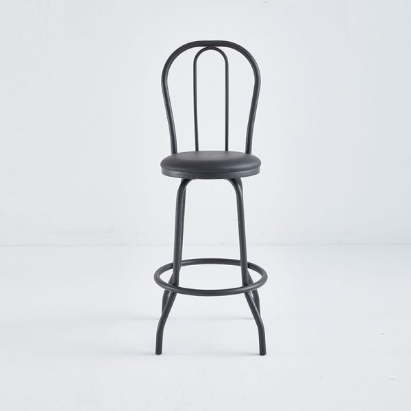 Commercial grade barstool with hoop in the back and the option to swivel