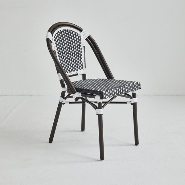 Restaurant patio chairs ( BB-141-BRO-BLA-WHI )