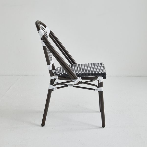 Restaurant patio chairs ( BB-141-BRO-BLA-WHI ) - Image 3